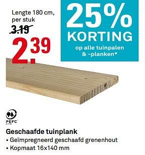 Aanbiedingen Geschaafde tuinplank - Huismerk Karwei - Geldig van 24/07/2017 tot 30/07/2017 bij Karwei