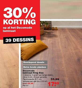 Aanbiedingen Decomode laminaat king size - DecoMode - Geldig van 24/07/2017 tot 30/07/2017 bij Praxis