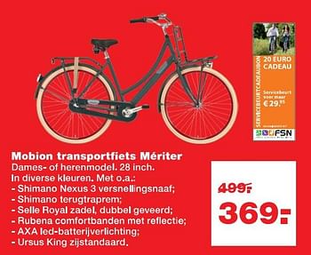 Aanbiedingen Mobion transportfiets meriter - Mobion Fietsen - Geldig van 24/07/2017 tot 30/07/2017 bij Praxis