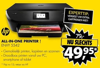 Aanbiedingen Hp all-in-one printer envy 5542 - HP - Geldig van 24/07/2017 tot 30/07/2017 bij Expert