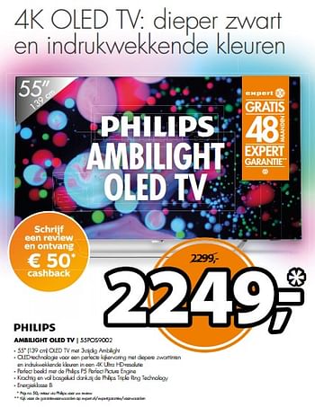 Aanbiedingen Philips ambilight oled tv 55pos9002 - Philips - Geldig van 24/07/2017 tot 30/07/2017 bij Expert