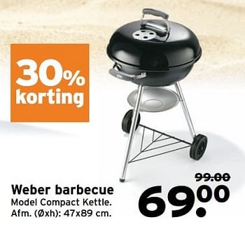 Aanbiedingen Weber barbecue - Weber - Geldig van 24/07/2017 tot 30/07/2017 bij Gamma