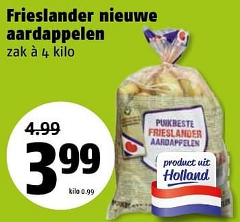 Aanbiedingen Frieslander nieuwe aardappelen - Huismerk Poiesz - Geldig van 24/07/2017 tot 30/07/2017 bij Poiesz