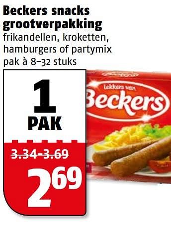 Aanbiedingen Beckers snacks grootverpakking - Beckers - Geldig van 24/07/2017 tot 30/07/2017 bij Poiesz