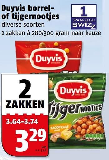 Aanbiedingen Duyvis borrelof tijgernootjes - Duyvis - Geldig van 24/07/2017 tot 30/07/2017 bij Poiesz