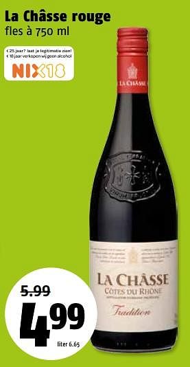 Aanbiedingen La châsse rouge - Rode wijnen - Geldig van 24/07/2017 tot 30/07/2017 bij Poiesz
