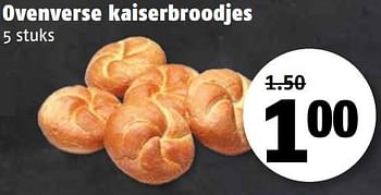 Aanbiedingen Ovenverse kaiserbroodjes - Huismerk Poiesz - Geldig van 24/07/2017 tot 30/07/2017 bij Poiesz