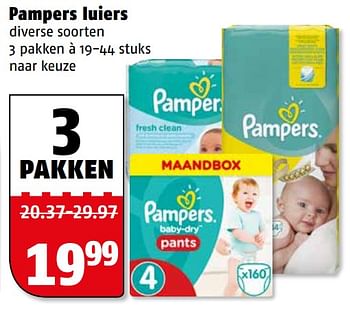 Aanbiedingen Pampers luiers - Pampers - Geldig van 24/07/2017 tot 30/07/2017 bij Poiesz