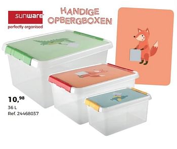 Aanbiedingen Handige opbergboxen - Sunware - Geldig van 01/08/2017 tot 12/09/2017 bij Supra Bazar