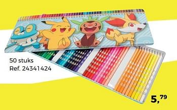 Aanbiedingen Kleurpotloden - Pokemon - Geldig van 01/08/2017 tot 12/09/2017 bij Supra Bazar