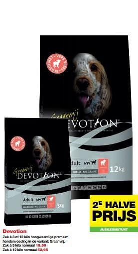 Aanbiedingen Devotion hondenvoeding - Devotion - Geldig van 24/07/2017 tot 06/08/2017 bij Jumper