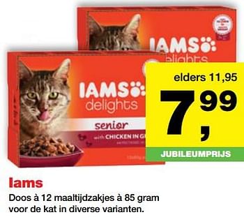 Aanbiedingen Iams maaltijdzakjes voor de kat - IAMS - Geldig van 24/07/2017 tot 06/08/2017 bij Jumper