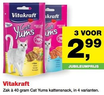 Aanbiedingen Vitakraft kattensnack - Vitakraft - Geldig van 24/07/2017 tot 06/08/2017 bij Jumper