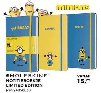 Aanbiedingen Notitieboekje limited edition - Moleskine - Geldig van 01/08/2017 tot 12/09/2017 bij Supra Bazar
