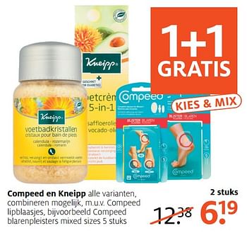 Aanbiedingen Compeed en kneipp - Huismerk - Etos - Geldig van 24/07/2017 tot 30/07/2017 bij Etos