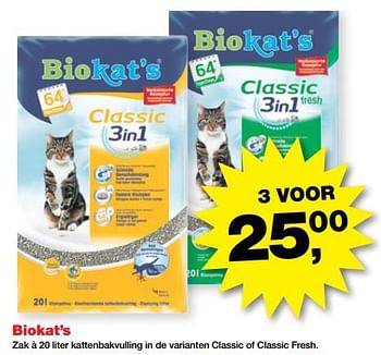 Aanbiedingen Biokat`s kattenbakvulling - Bio kat`s - Geldig van 24/07/2017 tot 06/08/2017 bij Jumper
