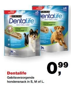 Aanbiedingen Dentalife gebitsverzorgende hondensnack - Purina - Geldig van 24/07/2017 tot 06/08/2017 bij Jumper