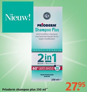 Aanbiedingen Prioderm shampoo plus - PrioDerm - Geldig van 24/07/2017 tot 30/07/2017 bij Etos