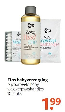 Aanbiedingen Etos babyverzorging - Huismerk - Etos - Geldig van 24/07/2017 tot 30/07/2017 bij Etos