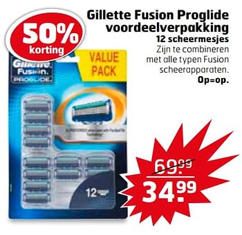 Aanbiedingen Gillette fusion proglide voordeelverpakking - Gillette - Geldig van 25/07/2017 tot 30/07/2017 bij Trekpleister