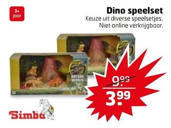 Aanbiedingen Dino speelset - Simba - Geldig van 25/07/2017 tot 30/07/2017 bij Trekpleister