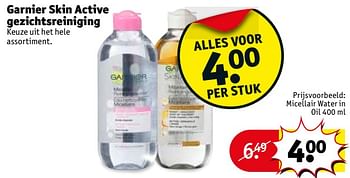 Aanbiedingen Garnier skin active micellair water in oil - Garnier - Geldig van 25/07/2017 tot 06/08/2017 bij Kruidvat