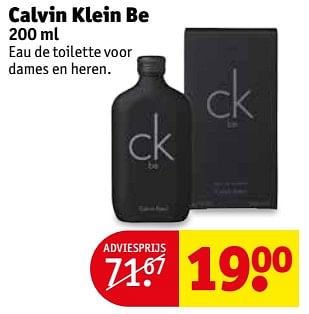 Aanbiedingen Calvin klein be 200 ml - Calvin Klein - Geldig van 25/07/2017 tot 06/08/2017 bij Kruidvat