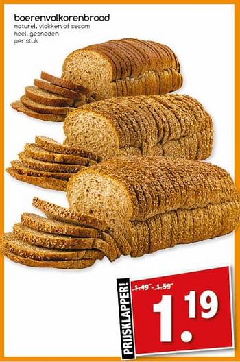 Aanbiedingen Boerenvolkorenbrood - Huismerk - Agrimarkt - Geldig van 24/07/2017 tot 29/07/2017 bij Agrimarkt
