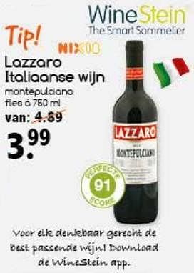 Aanbiedingen Lazzaro italiaanse wijn - Rode wijnen - Geldig van 24/07/2017 tot 29/07/2017 bij Agrimarkt