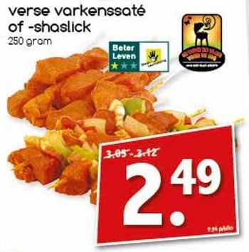 Aanbiedingen Verse varkenssate of shaslick - Huismerk - Agrimarkt - Geldig van 24/07/2017 tot 29/07/2017 bij Agrimarkt