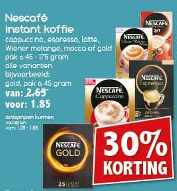 Aanbiedingen Nescafe instant koffie - Nescafe - Geldig van 24/07/2017 tot 29/07/2017 bij Agrimarkt