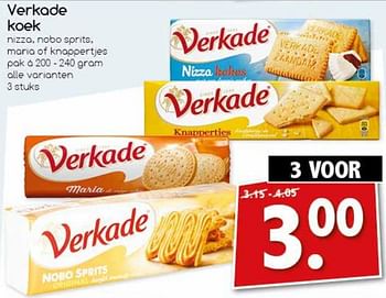 Aanbiedingen Verkade koek - Verkade - Geldig van 24/07/2017 tot 29/07/2017 bij Agrimarkt