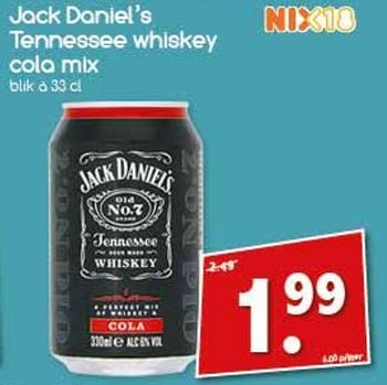 Aanbiedingen Jack daniel`s tennessee whiskey cola mix - Jack Daniel's - Geldig van 24/07/2017 tot 29/07/2017 bij Agrimarkt