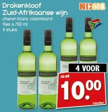 Aanbiedingen Drakenkloof zuid-afrikaanse wijn - Witte wijnen - Geldig van 24/07/2017 tot 29/07/2017 bij Agrimarkt