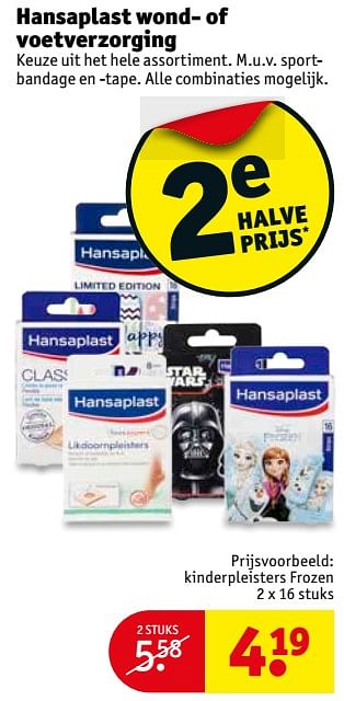Aanbiedingen Hansaplast kinderpleisters frozen - Hansaplast - Geldig van 25/07/2017 tot 06/08/2017 bij Kruidvat