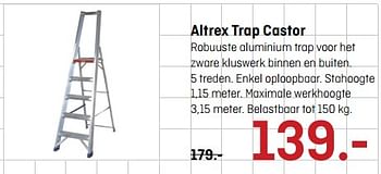 Aanbiedingen Altrex trap castor - Altrex - Geldig van 24/07/2017 tot 06/08/2017 bij Hubo