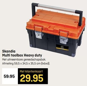 Aanbiedingen Skandia multi toolbox heavy duty - Skandia - Geldig van 24/07/2017 tot 06/08/2017 bij Hubo