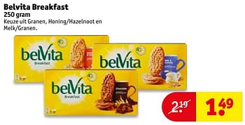 Aanbiedingen Belvita breakfast - Belvita - Geldig van 25/07/2017 tot 06/08/2017 bij Kruidvat