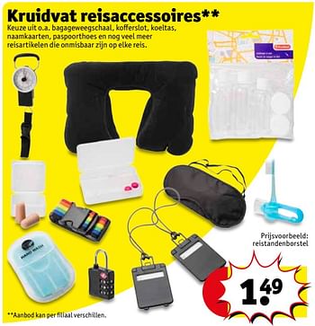 Aanbiedingen Kruidvat reisaccessoires - Huismerk - Kruidvat - Geldig van 25/07/2017 tot 06/08/2017 bij Kruidvat