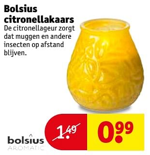 Aanbiedingen Bolsius citronellakaars - Bolsius - Geldig van 25/07/2017 tot 06/08/2017 bij Kruidvat