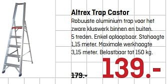 Aanbiedingen Altrex trap castor - Altrex - Geldig van 24/07/2017 tot 06/08/2017 bij Multimate