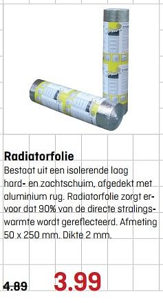 Aanbiedingen Radiatorfolie - Huismerk - Multimate - Geldig van 24/07/2017 tot 06/08/2017 bij Multimate