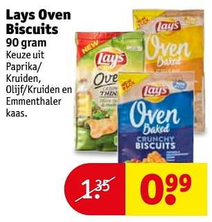 Aanbiedingen Lays oven biscuits - Lay's - Geldig van 25/07/2017 tot 06/08/2017 bij Kruidvat