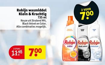 Aanbiedingen Robijn wasmiddel klein + krachtig - Robijn - Geldig van 25/07/2017 tot 06/08/2017 bij Kruidvat