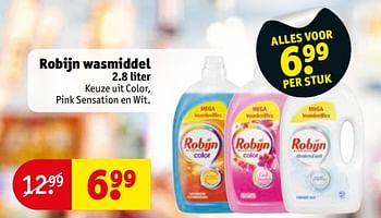 Aanbiedingen Robijn wasmiddel 2.8 liter - Robijn - Geldig van 25/07/2017 tot 06/08/2017 bij Kruidvat