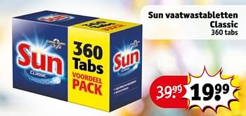 Aanbiedingen Sun vaatwastabletten classic - Sun - Geldig van 25/07/2017 tot 06/08/2017 bij Kruidvat