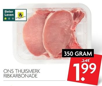 Aanbiedingen Ons thuismerk ribkarbonade - Huismerk - Deka Markt - Geldig van 23/07/2017 tot 30/07/2017 bij Deka Markt