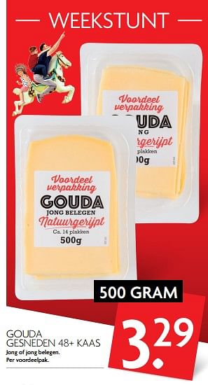 Aanbiedingen Gouda gesneden 48+ kaas - Huismerk - Deka Markt - Geldig van 23/07/2017 tot 30/07/2017 bij Deka Markt