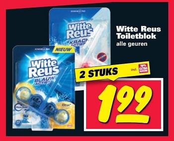 Aanbiedingen Witte reus toiletblok - Witte reus - Geldig van 24/07/2017 tot 30/07/2017 bij Nettorama