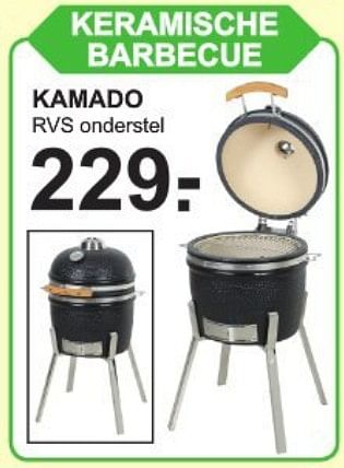 Aanbiedingen Keramische barbecue kamado rvs onderstel - Huismerk - Van Cranenbroek - Geldig van 17/07/2017 tot 05/08/2017 bij Van Cranenbroek